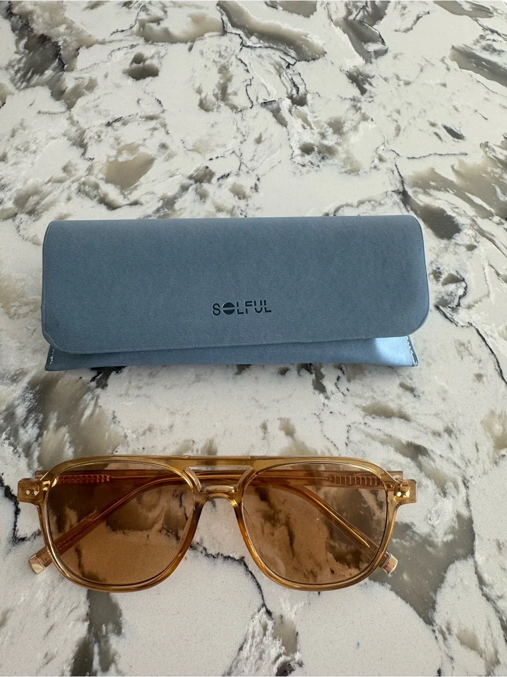 Women's Amber Aviator Sunglasses - Amber Tint
